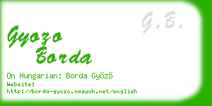 gyozo borda business card