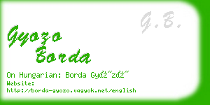 gyozo borda business card